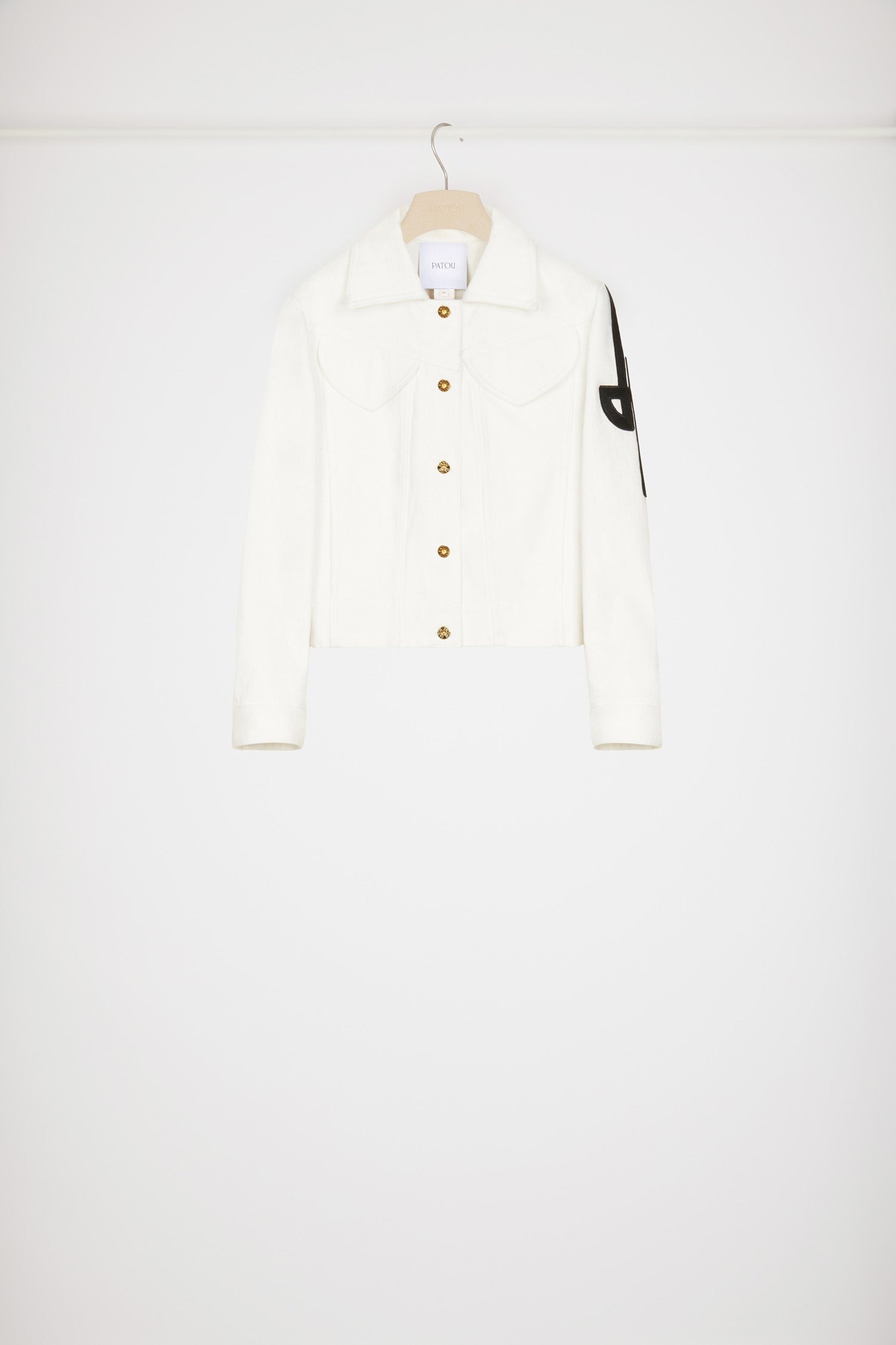 Patou OU001 veste jean blanche 34-44 coton bio JP