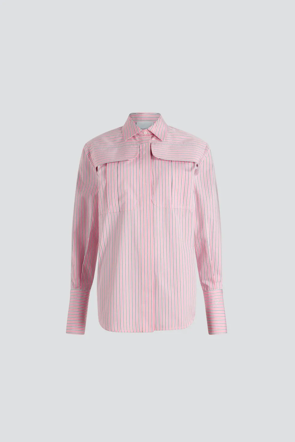 Patou BL03601905068 chemise rose rayée poplin coton bio
