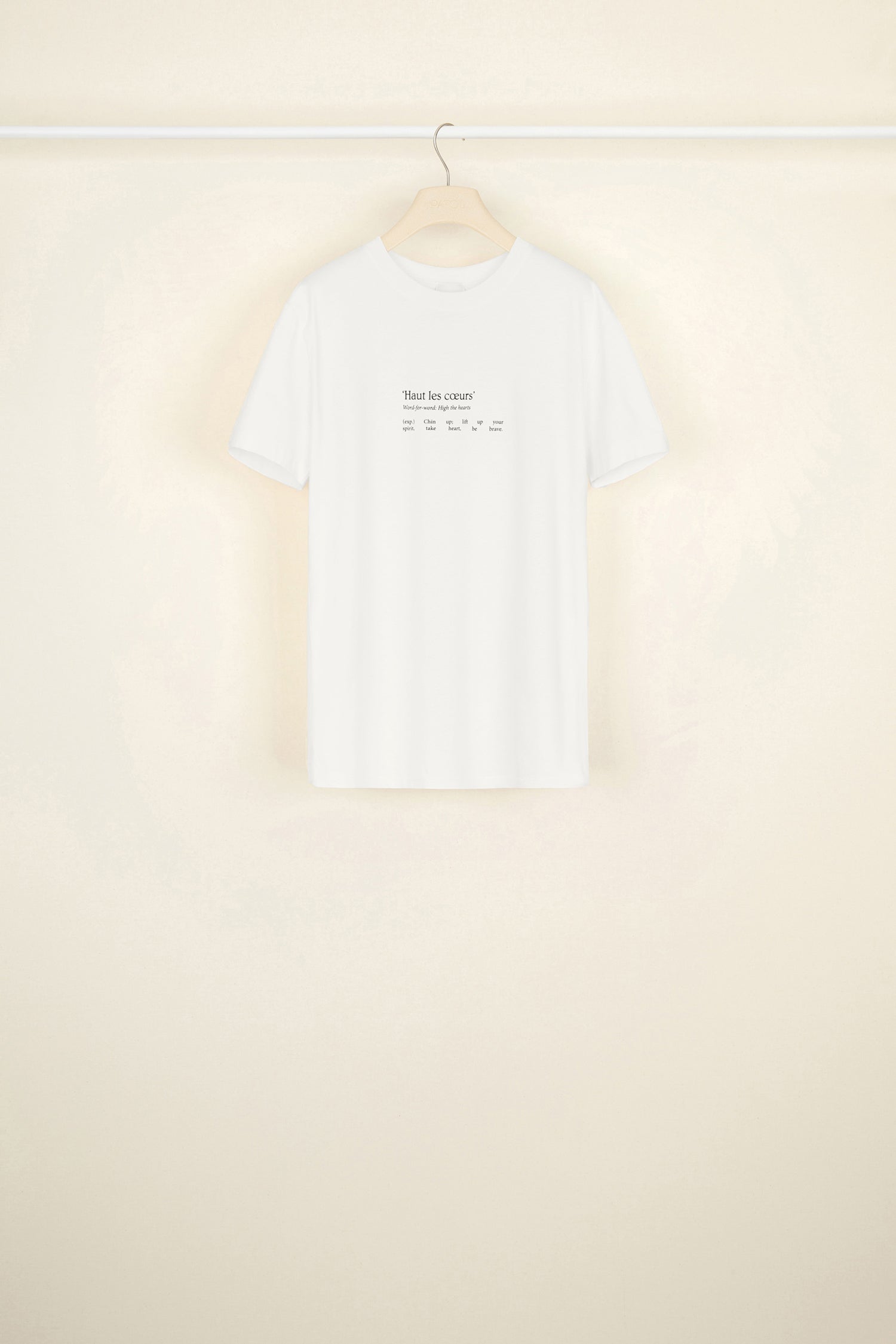 Patou JE006 tee-shirt coton bio Haut Les Coeurs B blanc