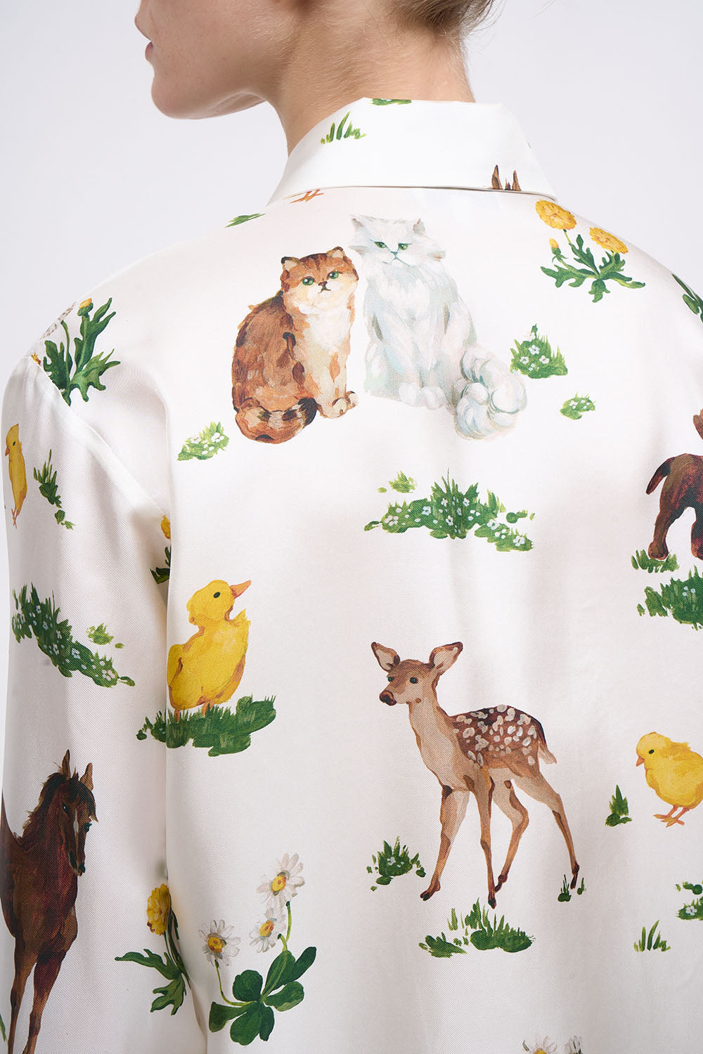 Paul & Joe Gwen chemise twill soie animalier fluide France