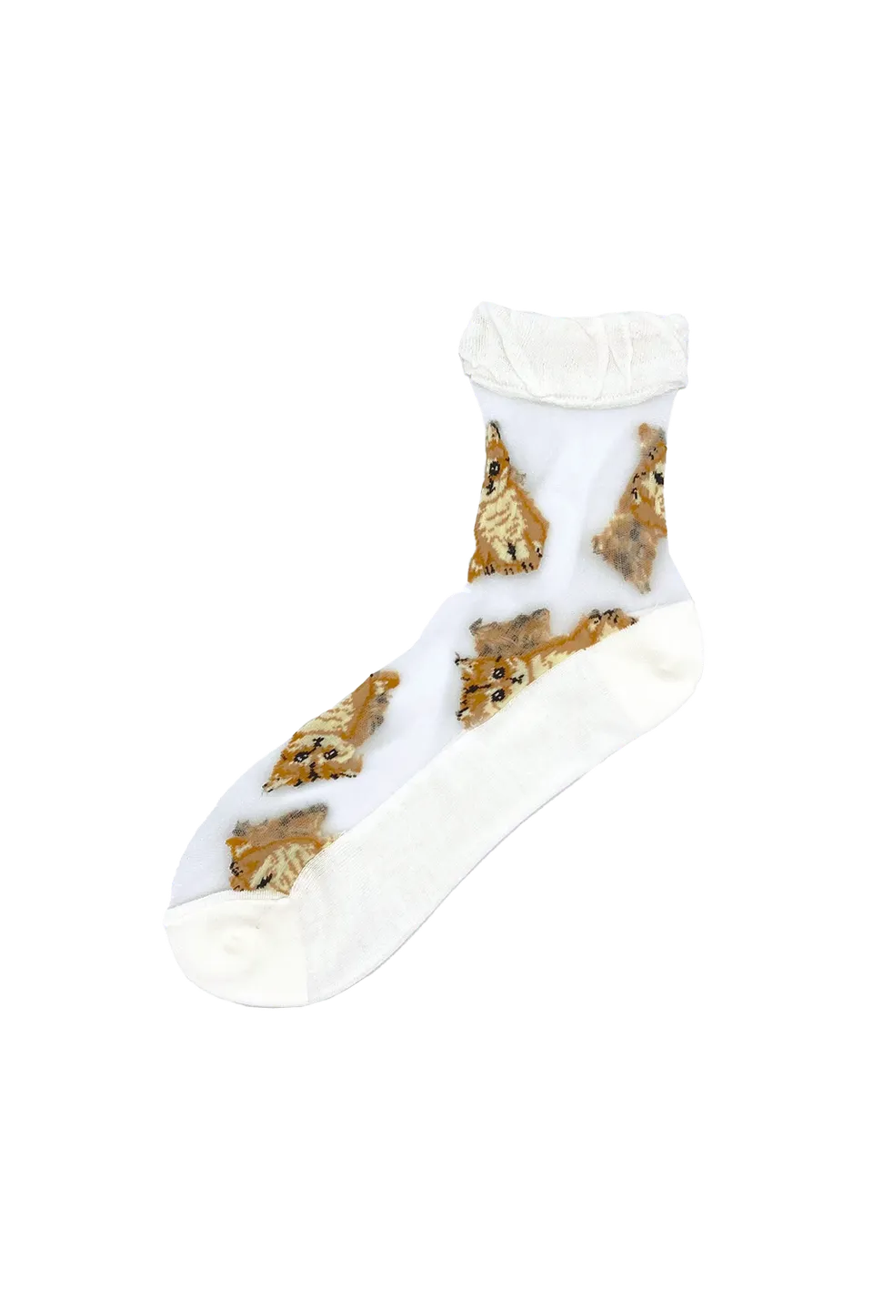 Paul & Joe Nounette chaussettes écrues transparentes motifs