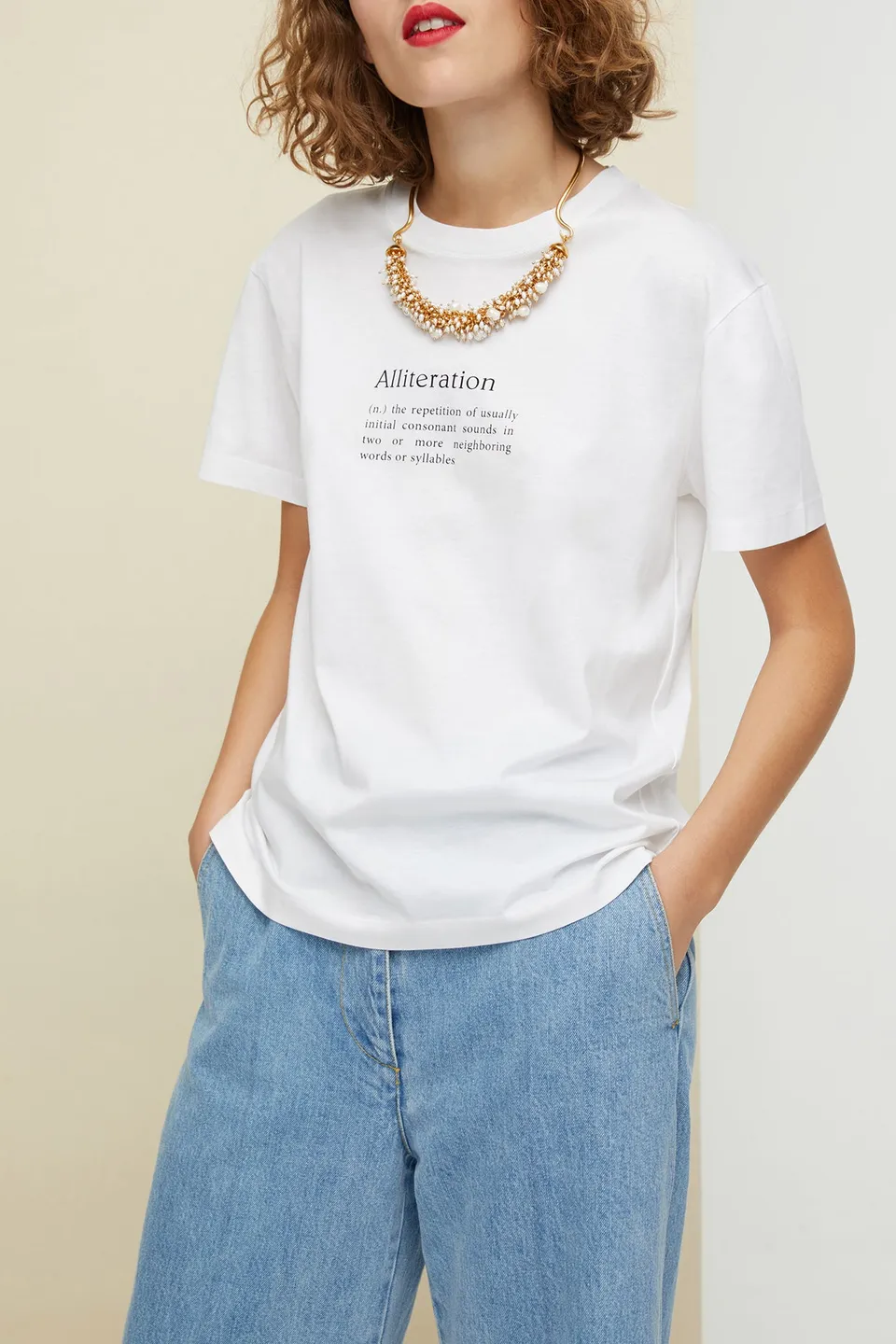 Patou JE002 tee coton bio Alliteration White XS-XL