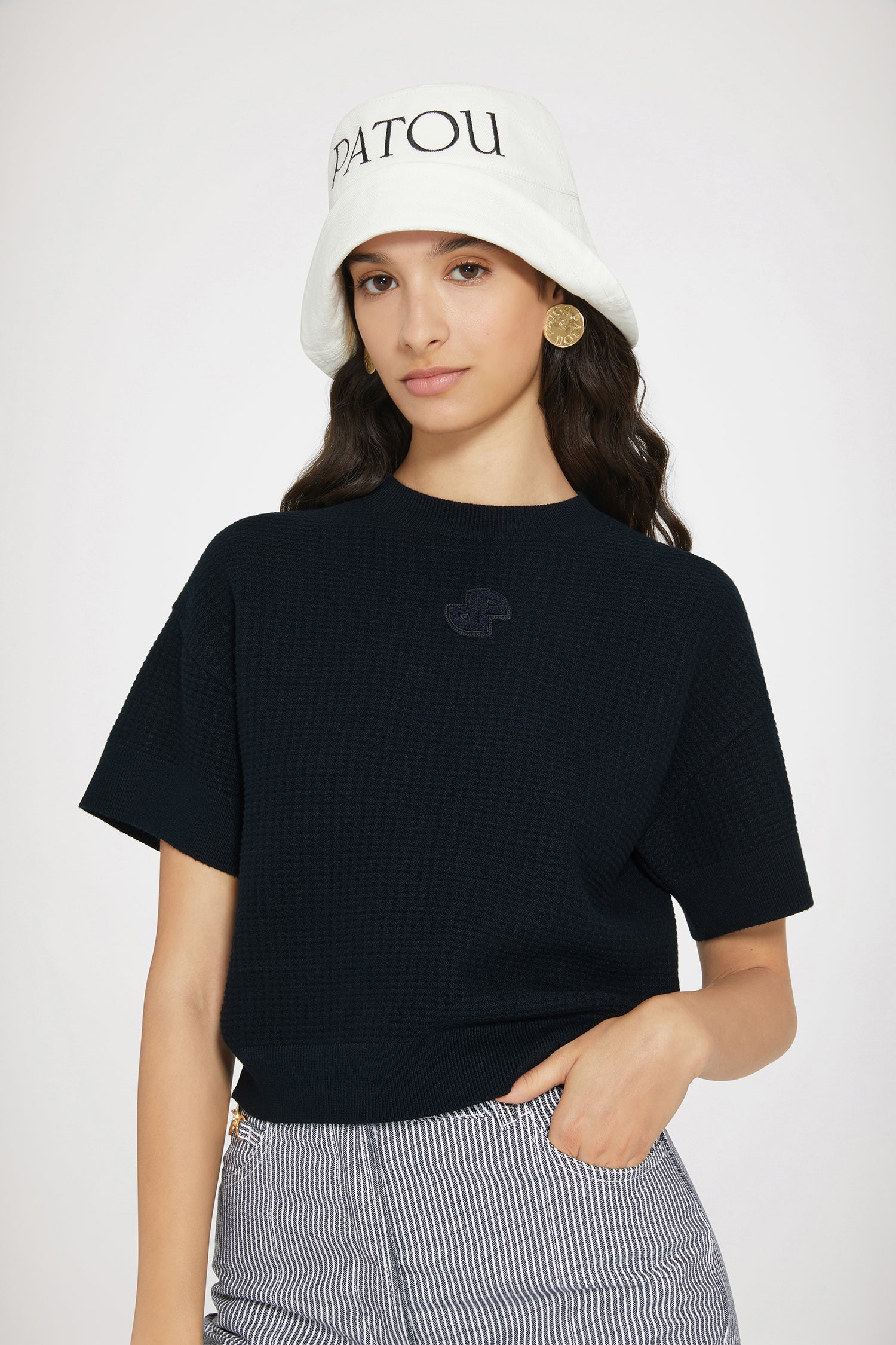 Patou KN1688070601N pull maille 3D navy S