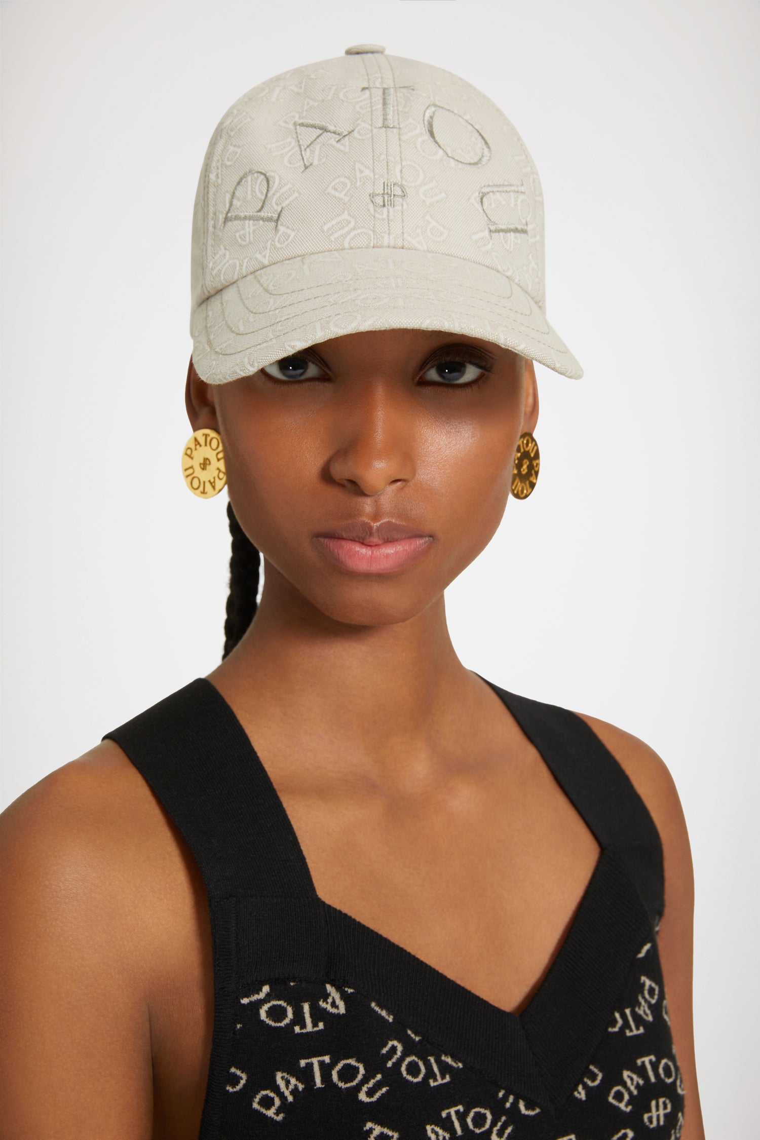 Patou AC04001335100 casquette jacquard coton bio médallion