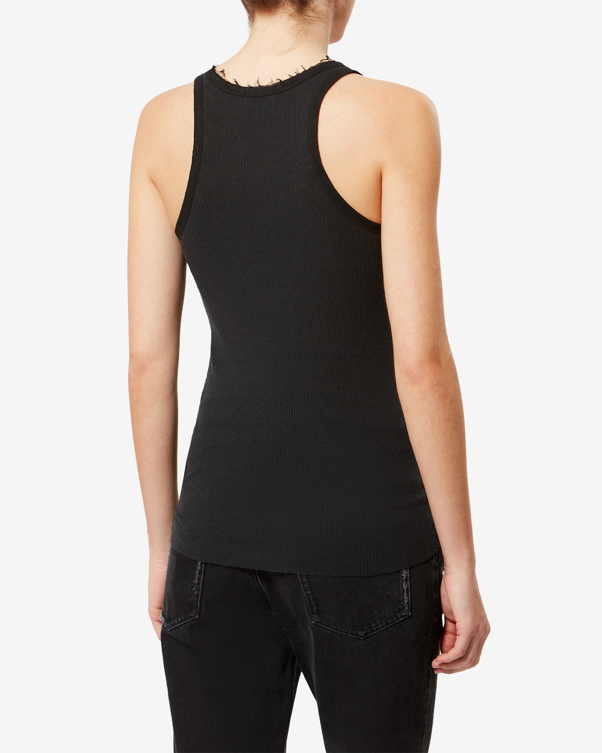 Isabel Marant Helma débardeur soie noir délavé