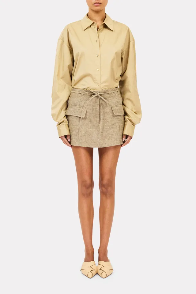 Ulla Johnson Catrina mini jupe cargo Desert lin