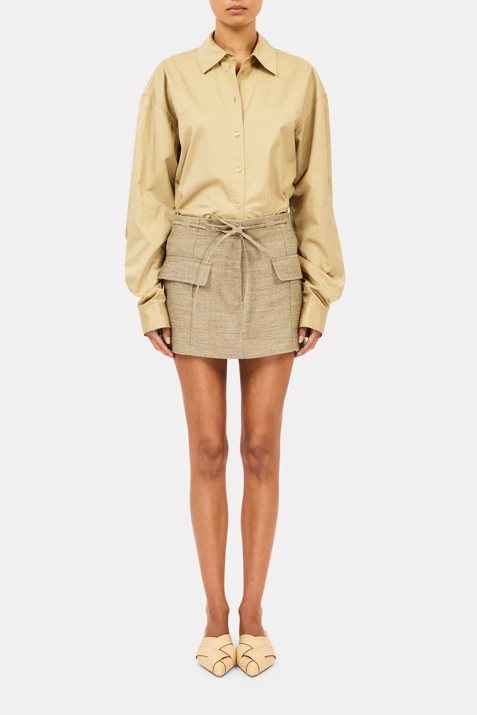 Ulla Johnson Catrina mini jupe cargo Desert lin