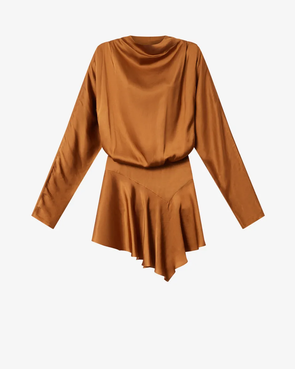 Isabel Marant Robes Robe Neline Satin Caramel 36