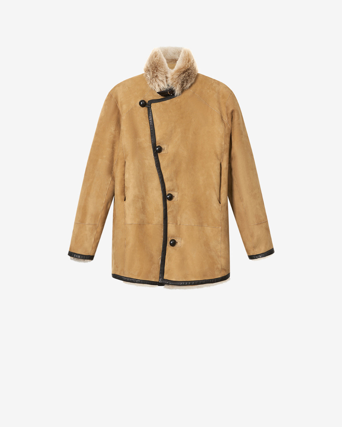 Isabel Marant Rema MA0611FA manteau écru peau lainée