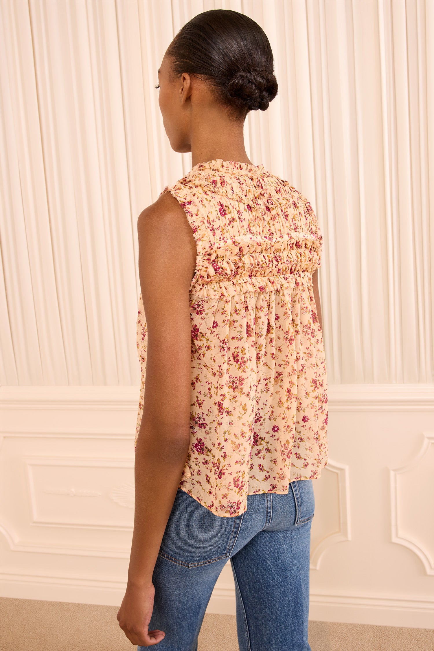 Ulla Johnson Tops Effie Sleeveless Silk Top Blush soie