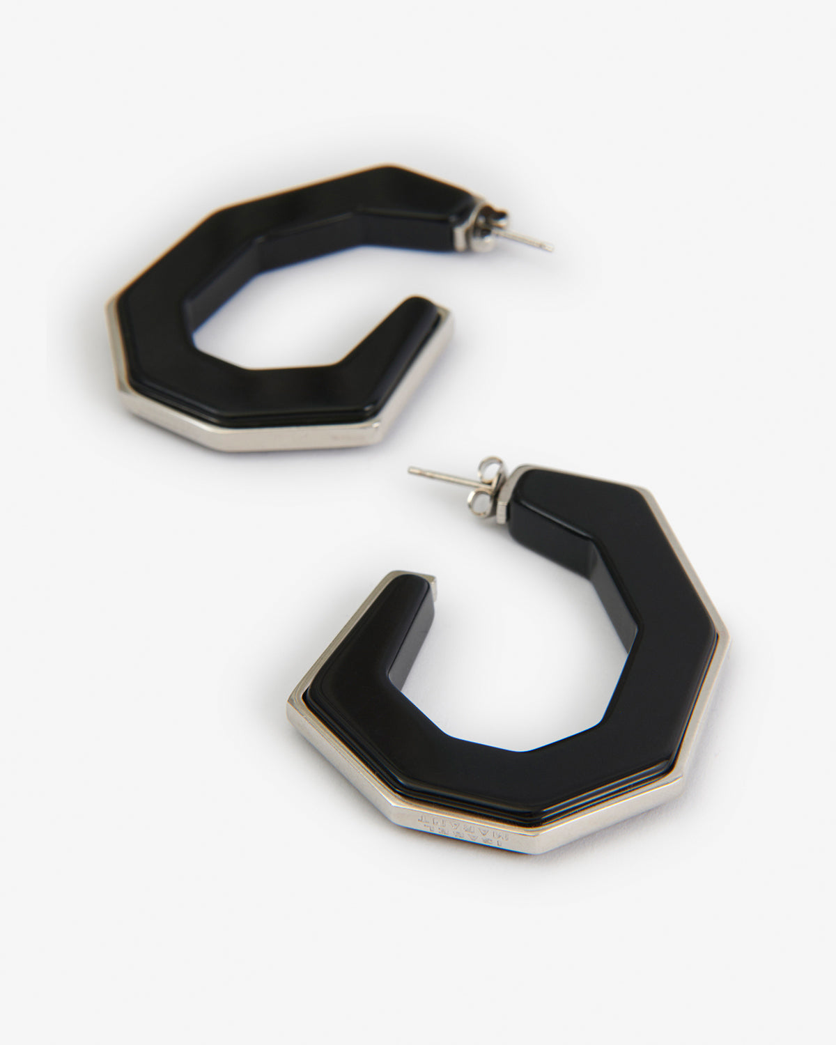 Isabel Marant Liu boucles oreilles noir et argenté
