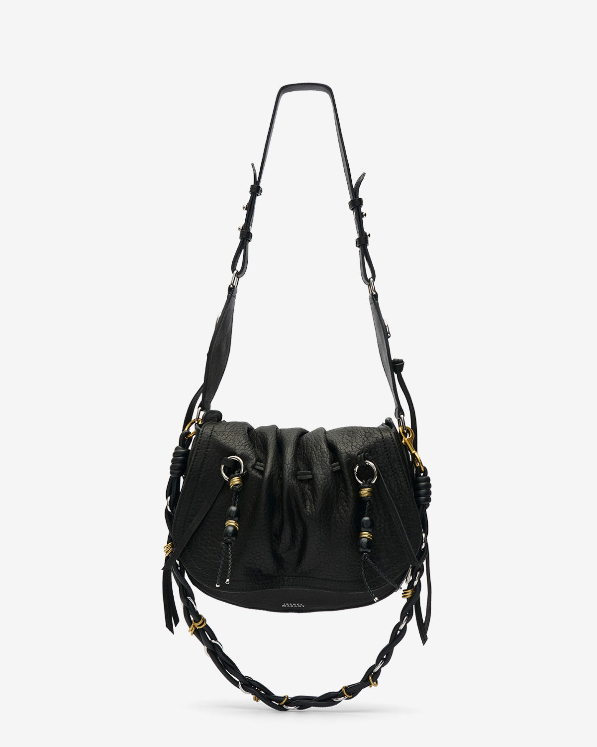 Isabel Marant Bolton PP0406FA sac cuir noir grainé rabat