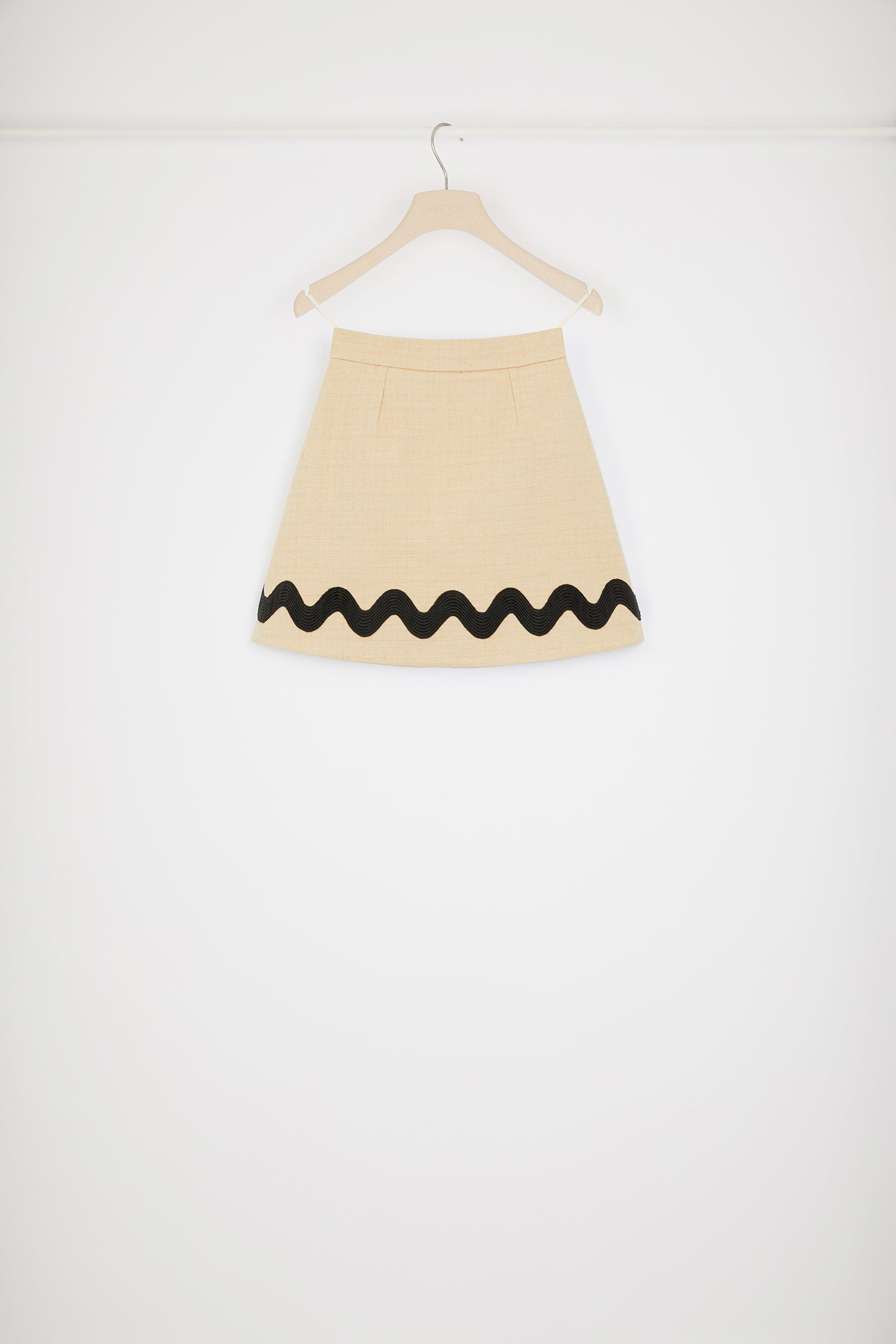 Patou SK055 P24SK0550177113B mini jupe tweed beige coton