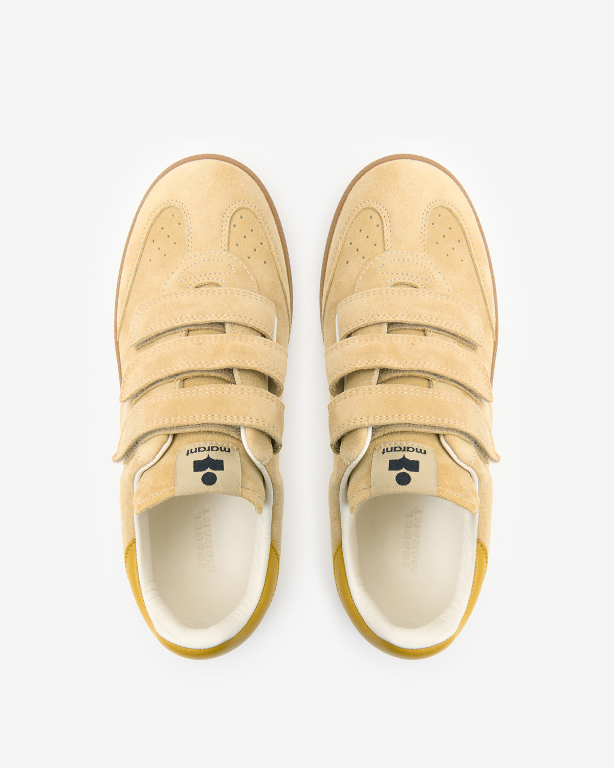 Isabel Marant Beth baskets beige jaune doré cuir