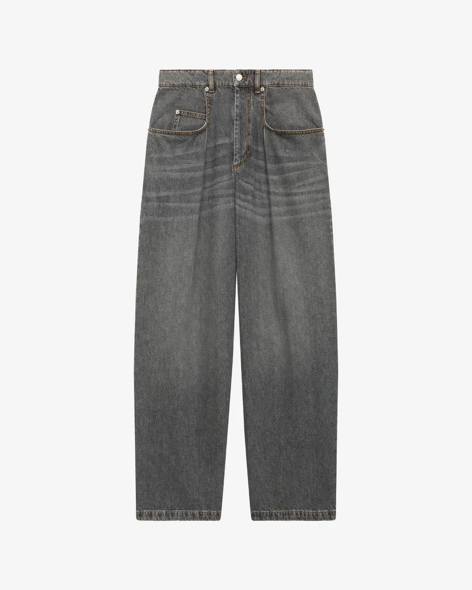 Isabel Marant Janael jean noir délavé taille haute