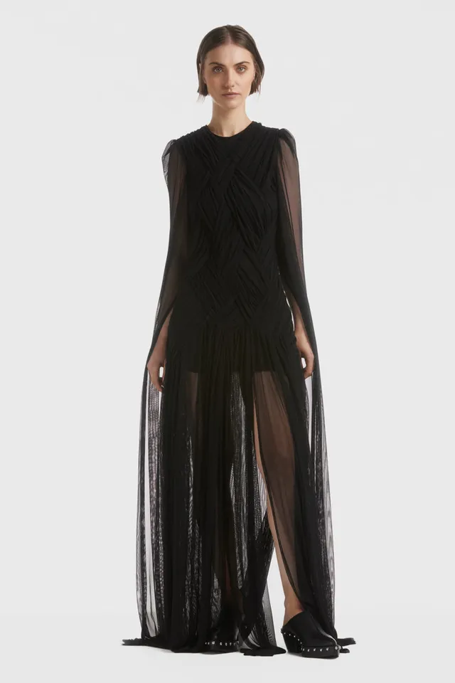 ATU Body Couture Emotional Black Dress robe longue noire taille S