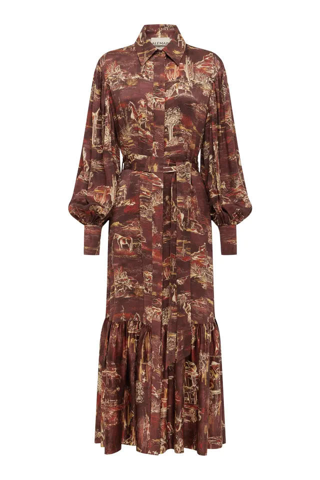 Alemaïs Ezra Silk Shirtdress robe chemise soie ceinturée