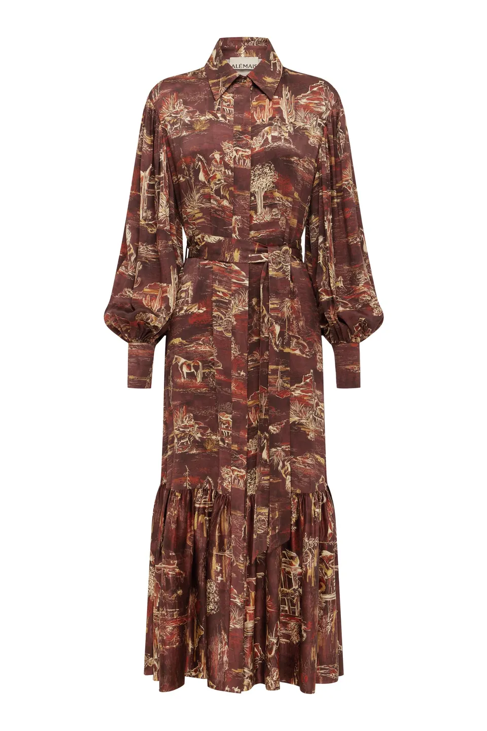 Alemaïs Ezra Silk Shirtdress robe chemise soie ceinturée