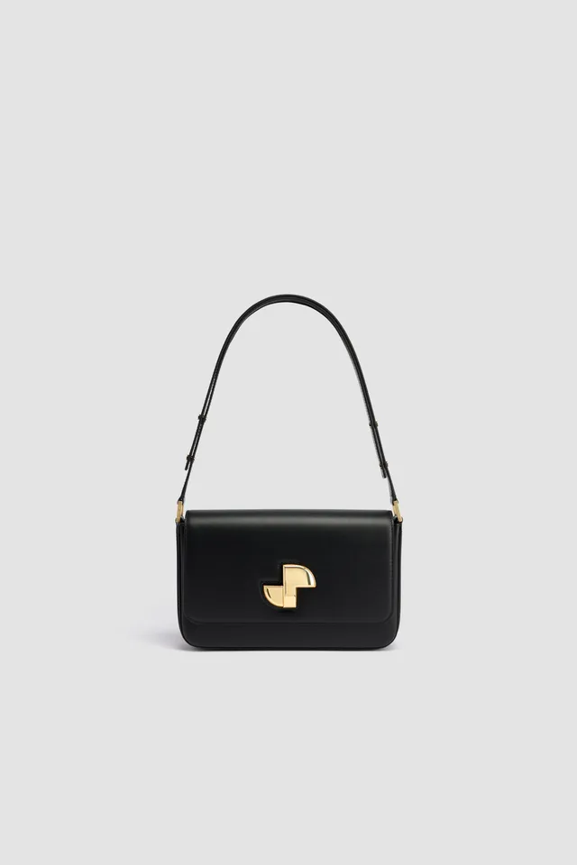 Patou Le Classic Lock sac cuir noir TU fermoir doré