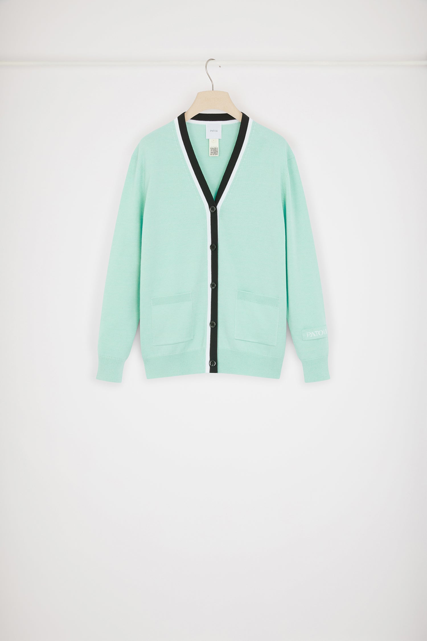 Patou P24KN1318067705G cardigan coton laine Vert Menthe