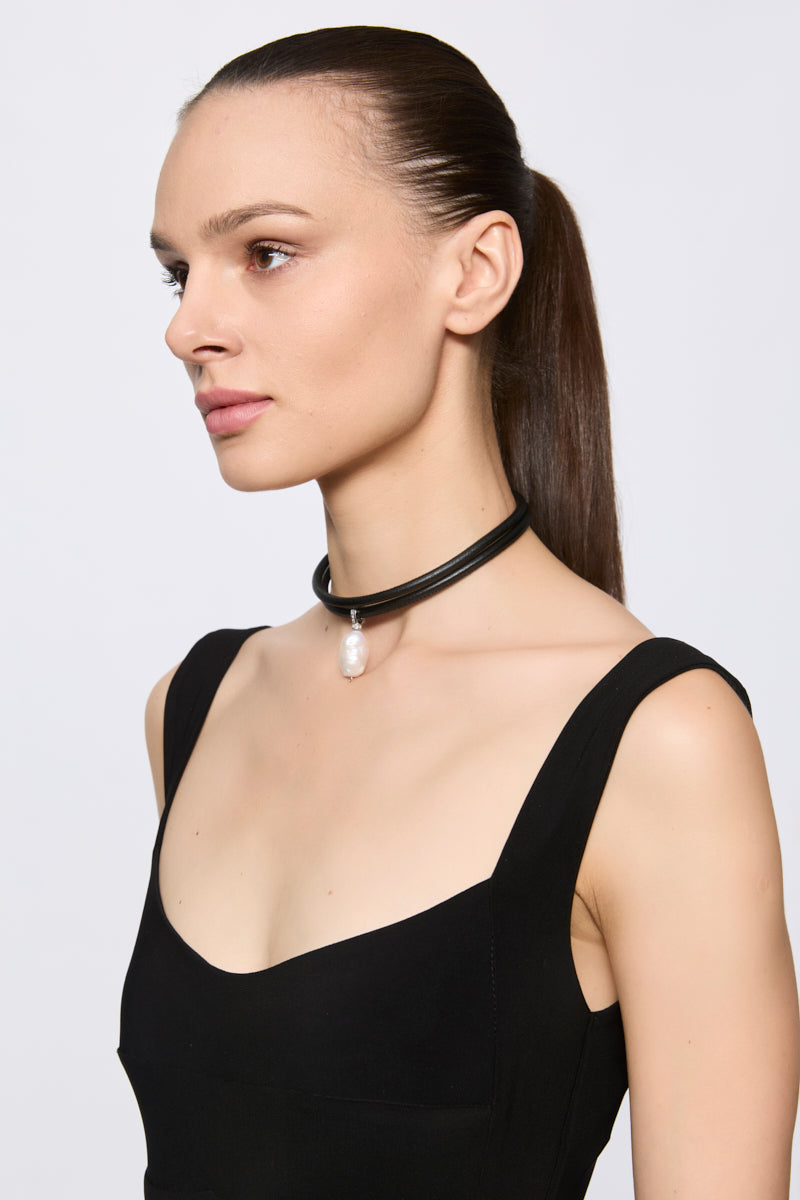 ATU Body Couture Leather Choker collier cuir noir U