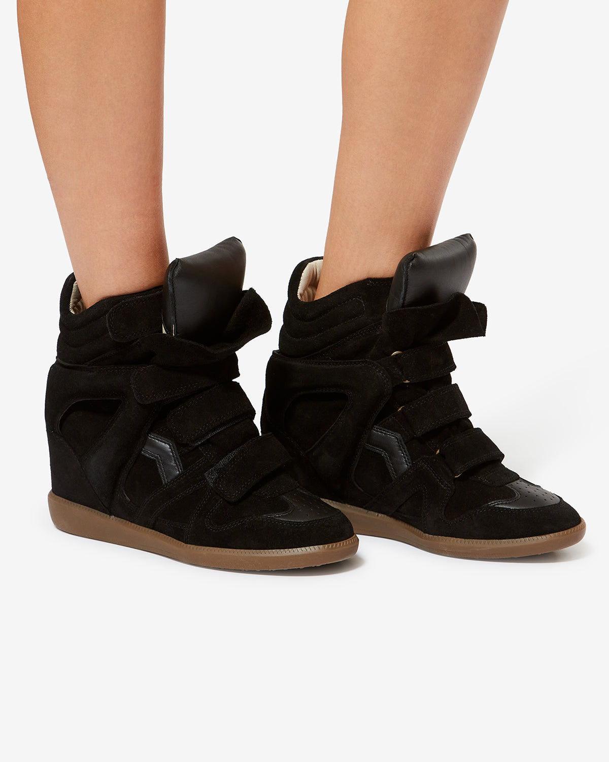Isabel Marant Bekett Baskets compensées noir suède