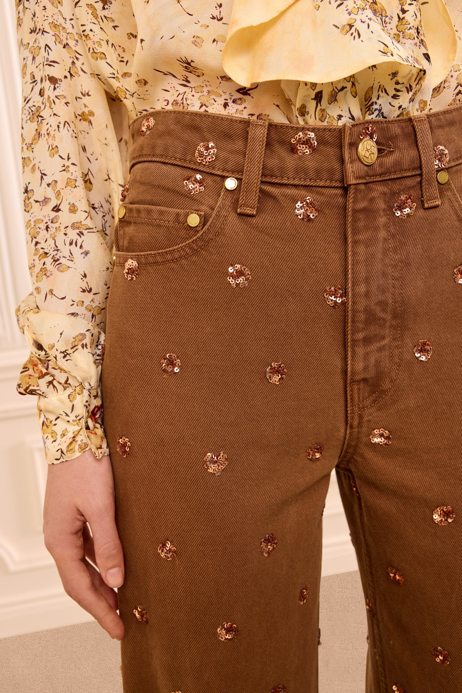 Ulla Johnson Willow jean large marron Umber