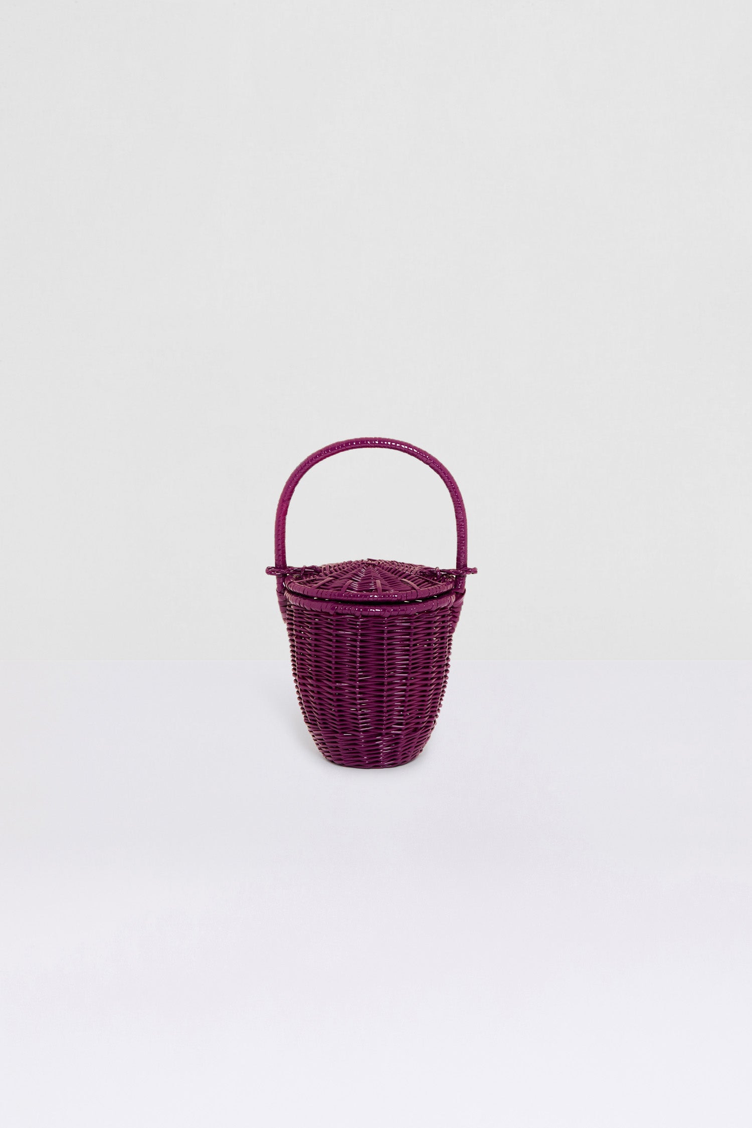 Patou Bags AC003 sac seau osier violet anémone