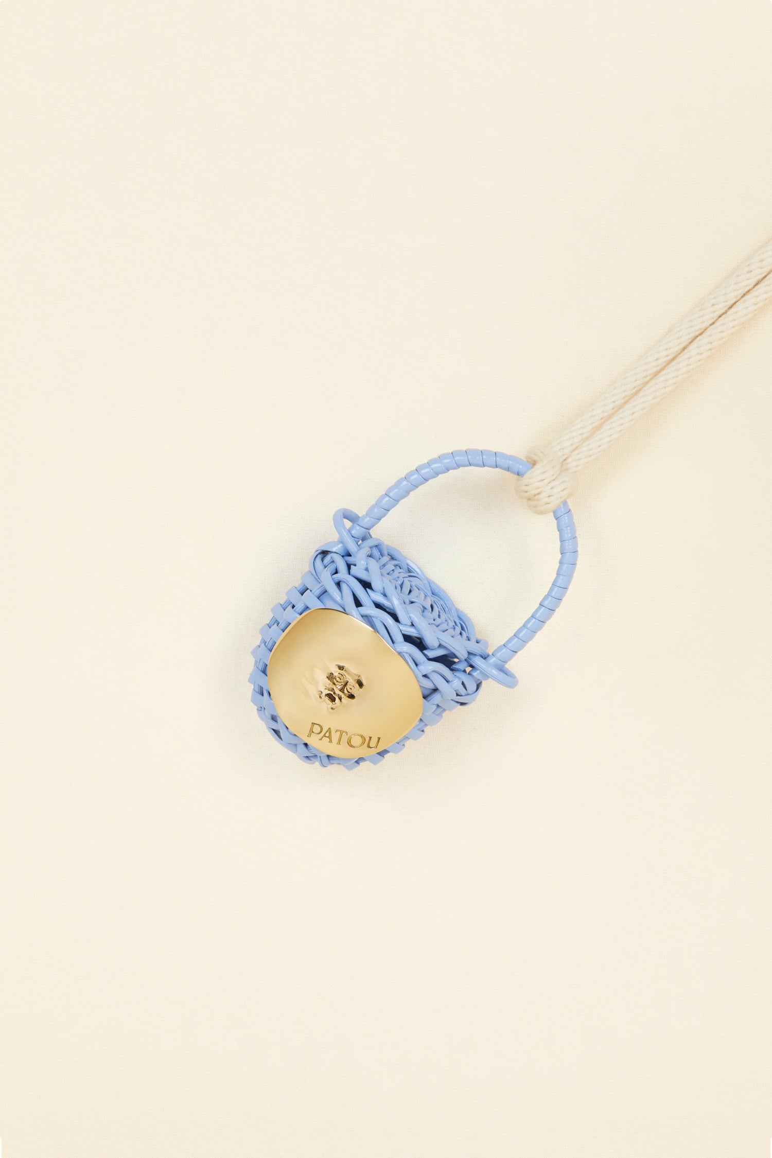 Patou AC023 collier sac seau osier bleu Aurora TU