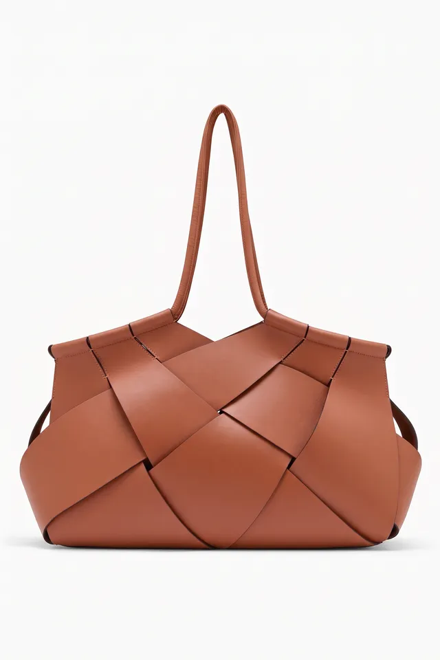 Ulla Johnson Charlotte East West sac cabas cuir sierra