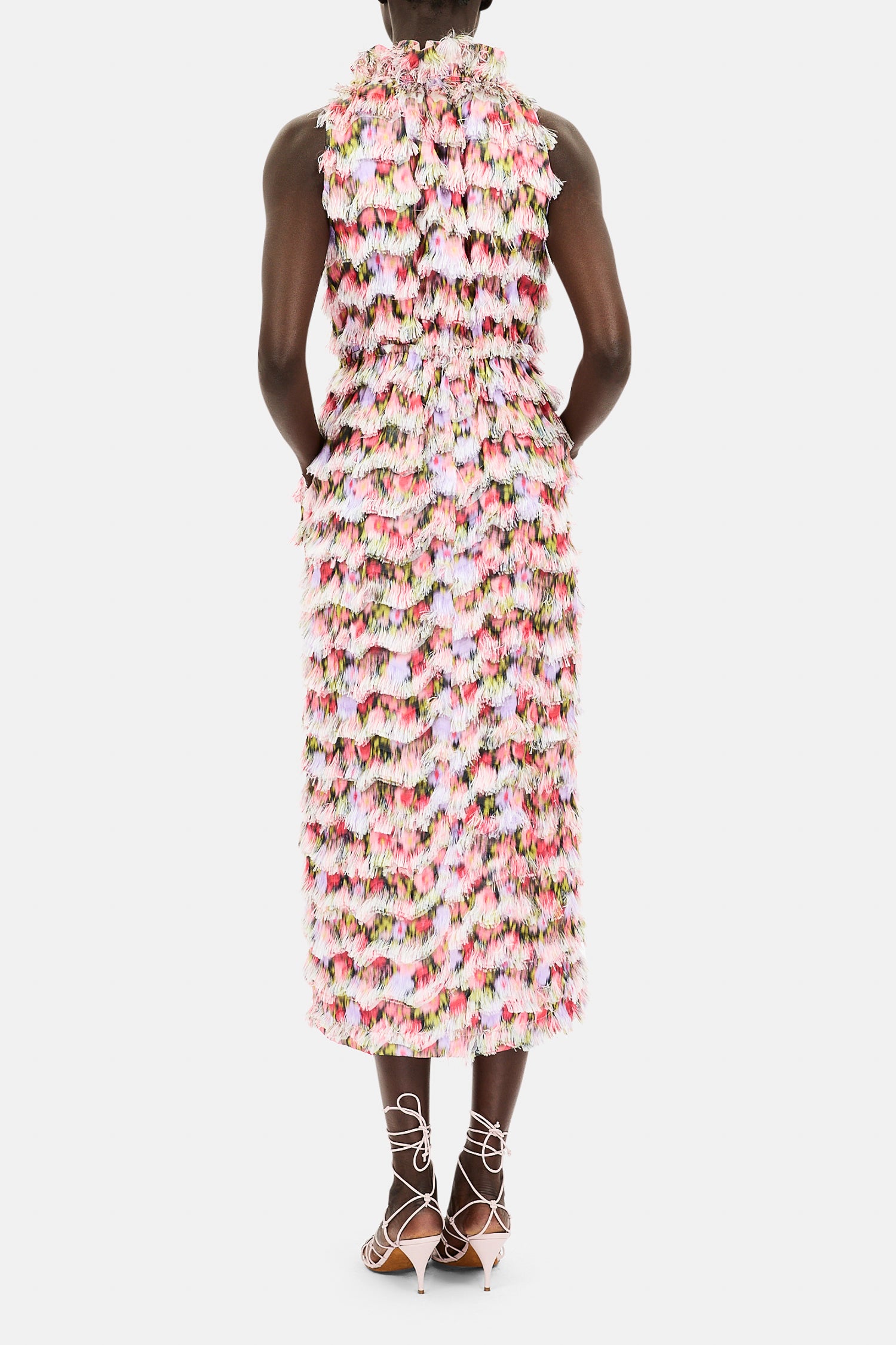 Ulla Johnson Aline robe midi Summer Garden taffetas