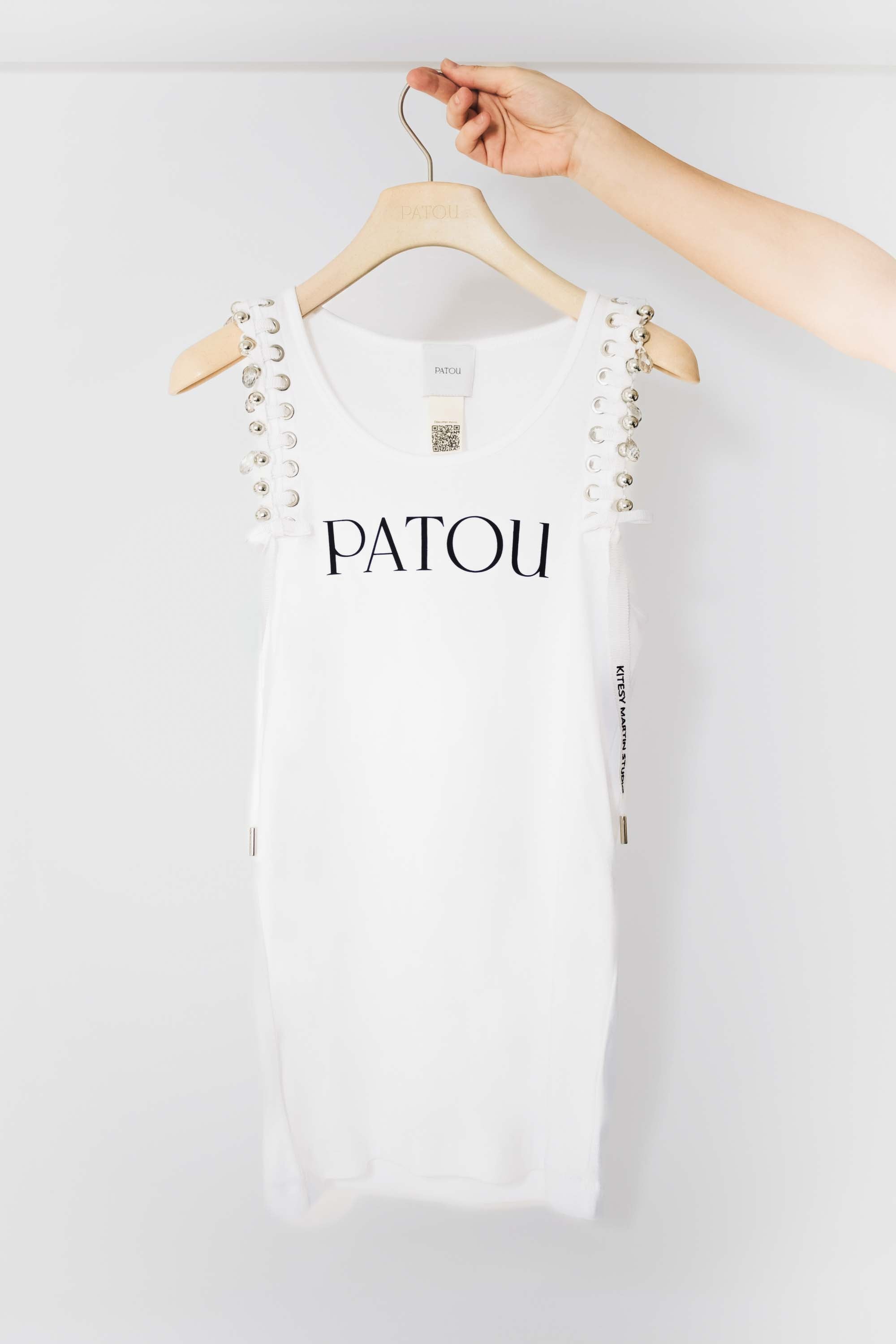 Patou E24SP051 débardeur coton bio blanc ajusté