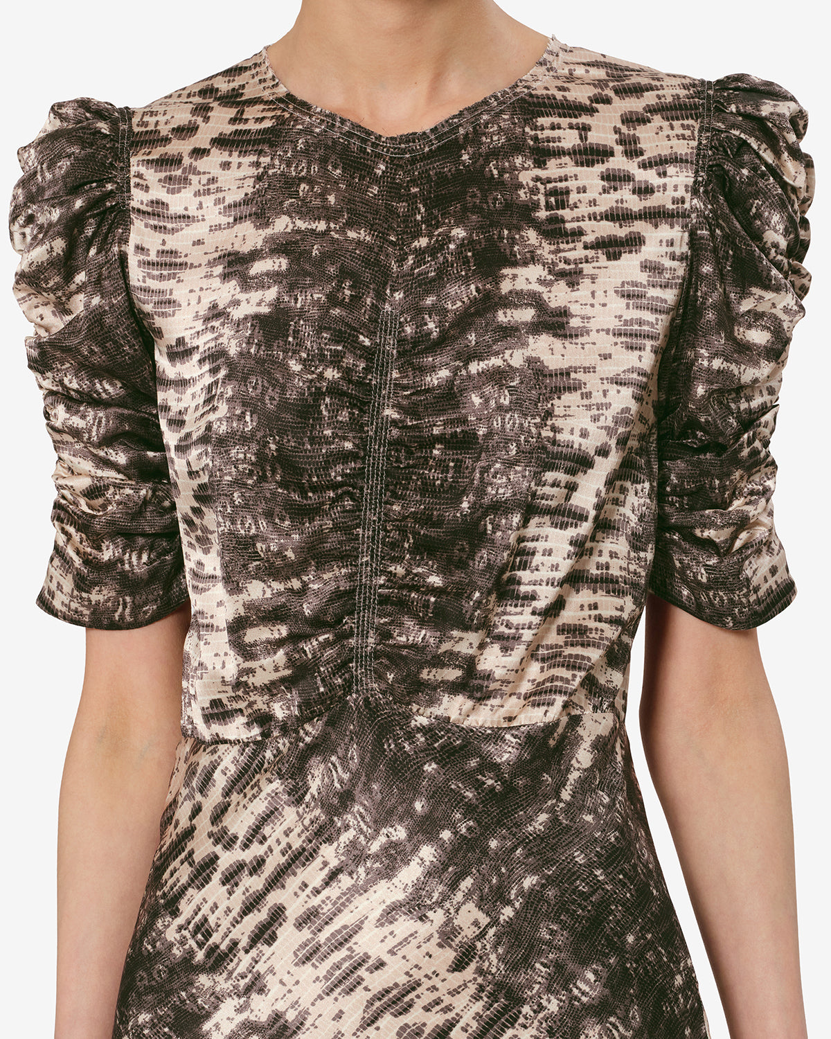 Isabel Marant Lemila robe soie beige python