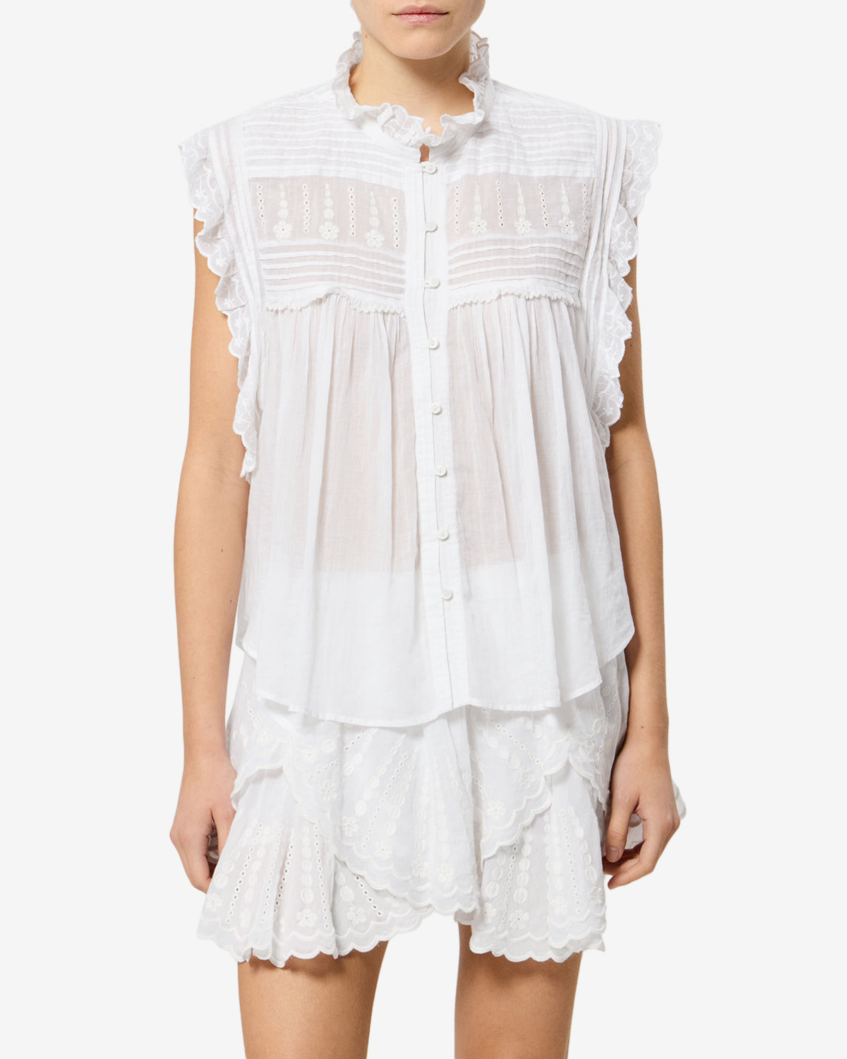 Isabel Marant Dersia HT0948FC blouse coton blanc