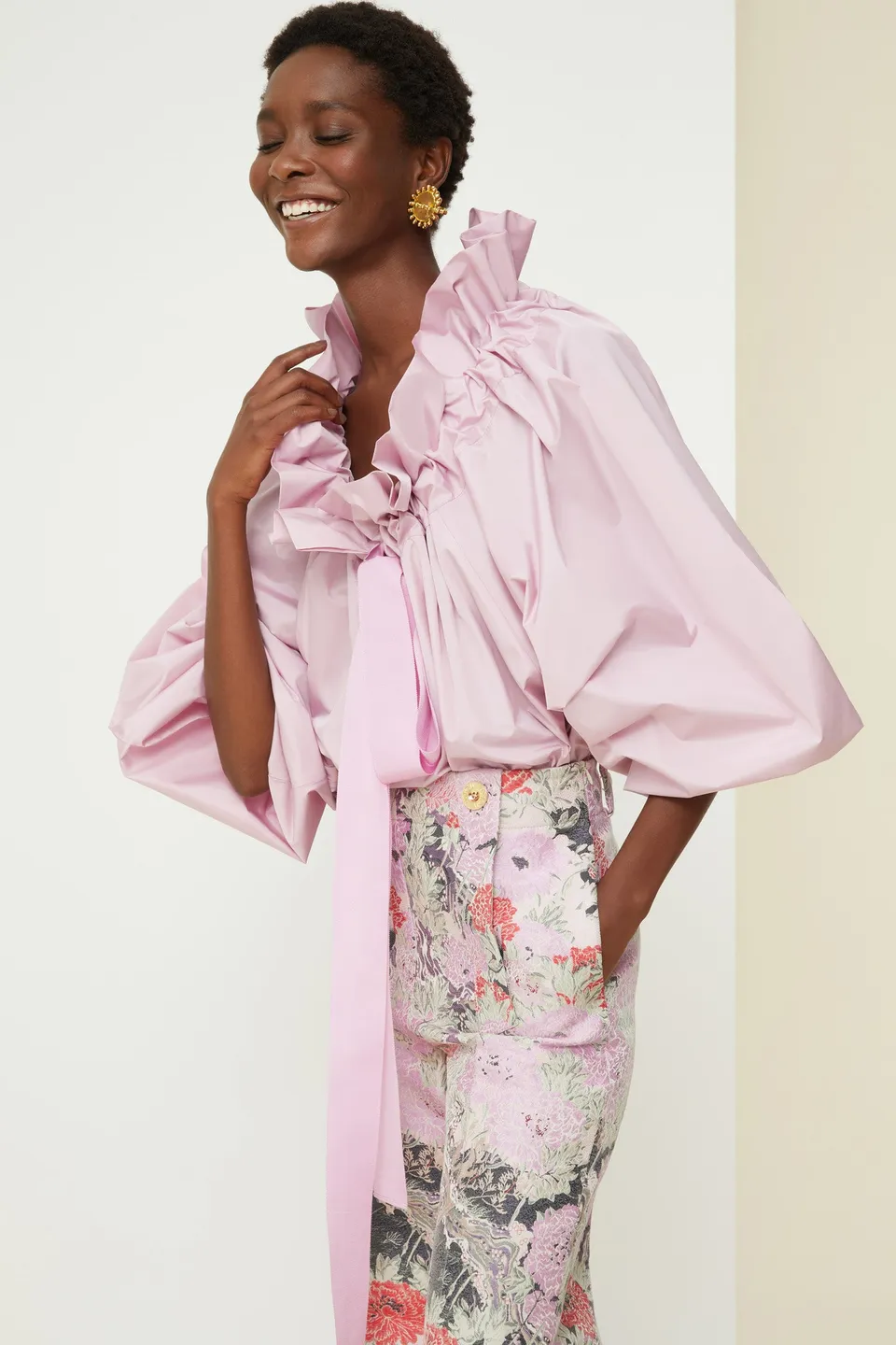 Patou P21TO0170011420P top Peony faille recyclée