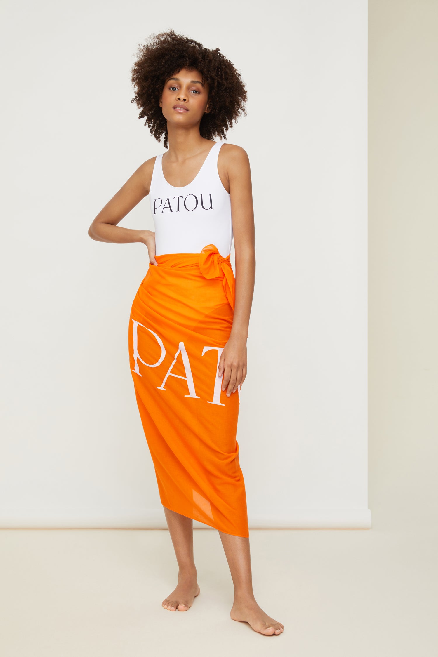 Patou A21AC014 paréo Citrus voile coton bio TU