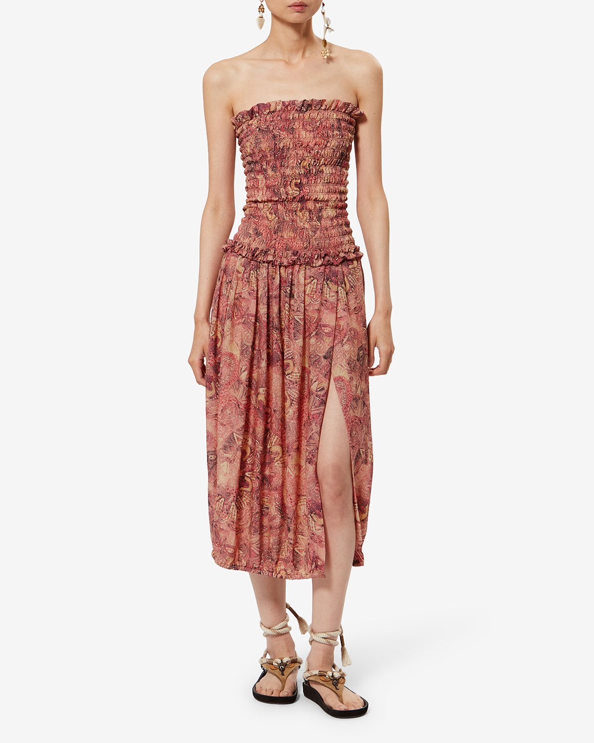 Isabel Marant Cleane robe soie rose