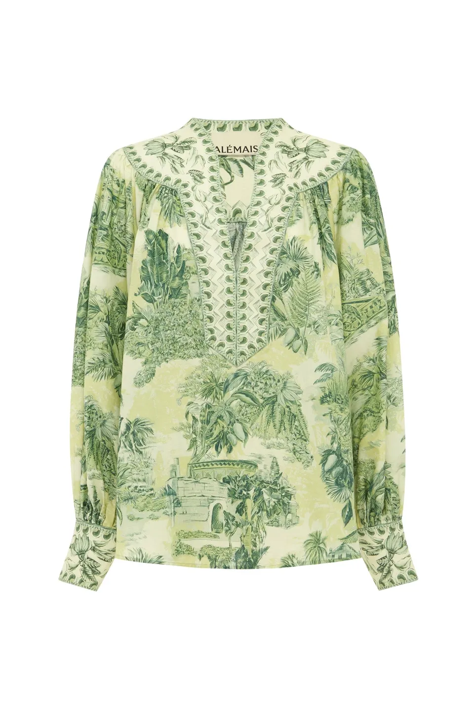 Alemais Sara blouse chemisier coton soie imprimé botanique