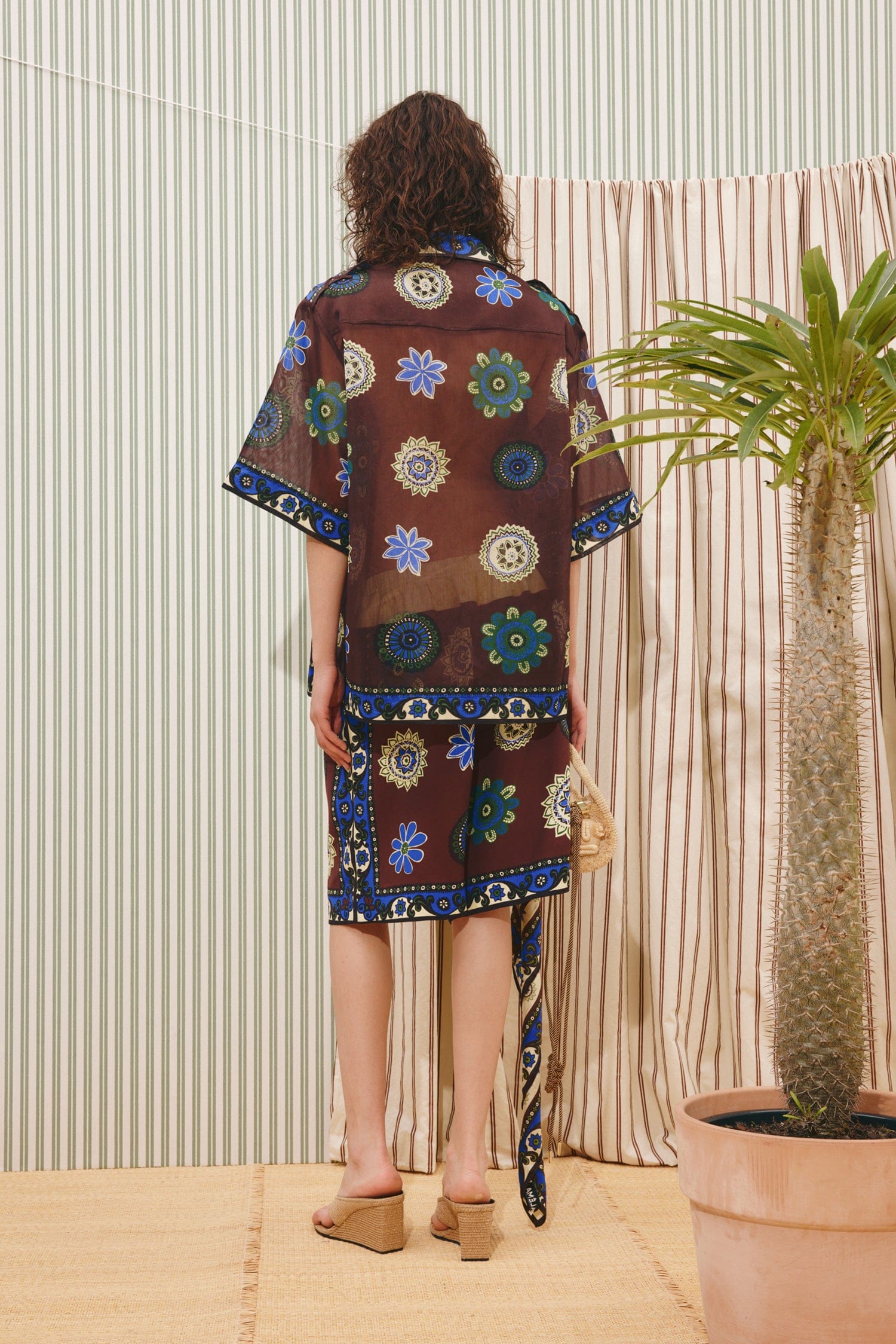 Alemaïs Jasper chemise ample coton soie paisley