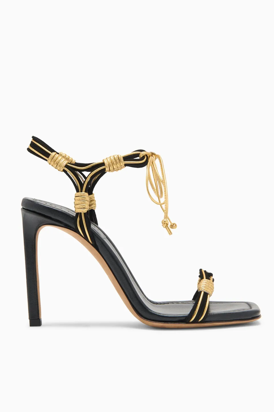 Ulla Johnson Aris UJ46002A escarpins gold noir talon 95 mm