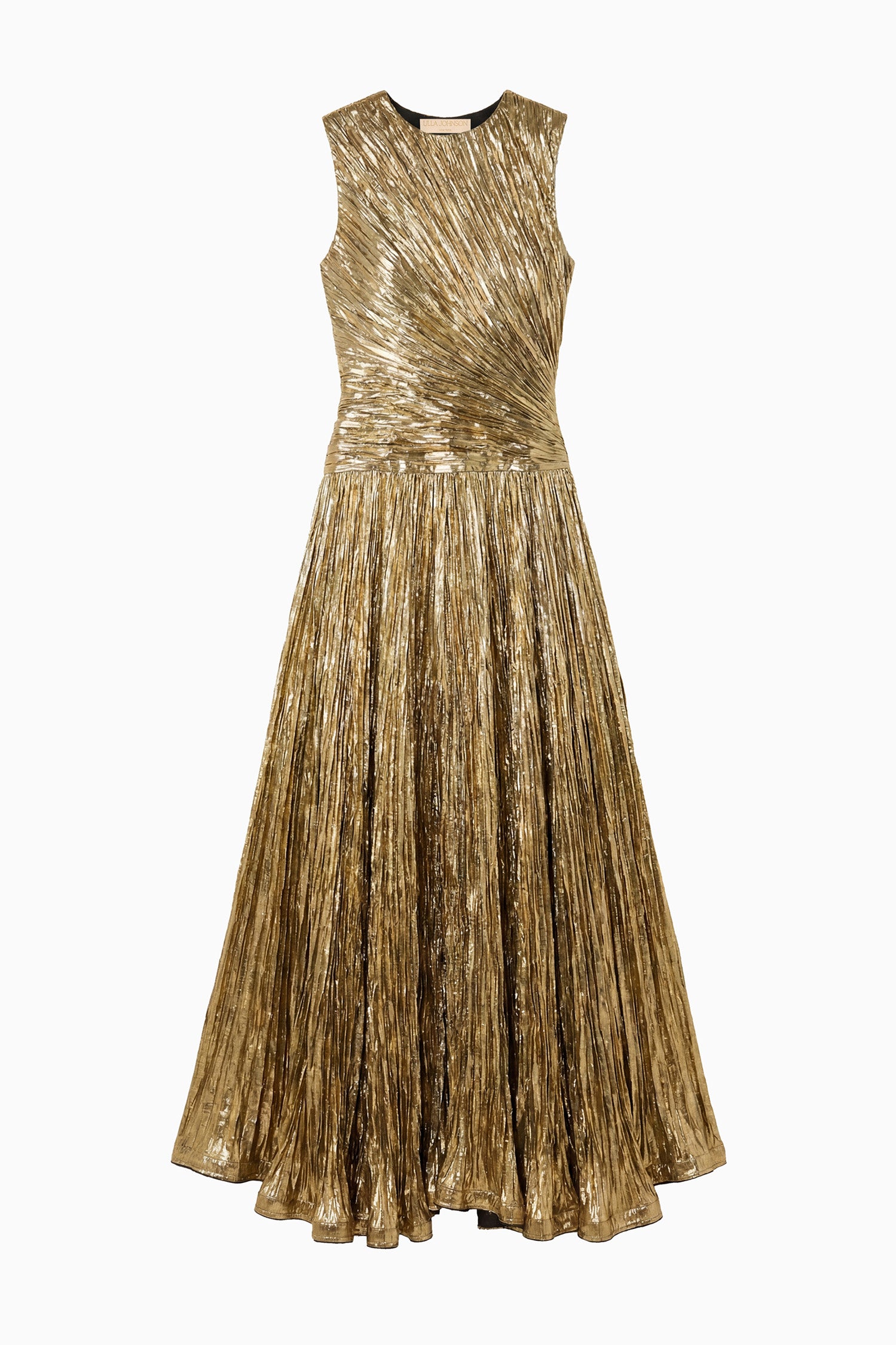 Ulla Johnson Eugenia FA260109 robe longue lamé doré Gold