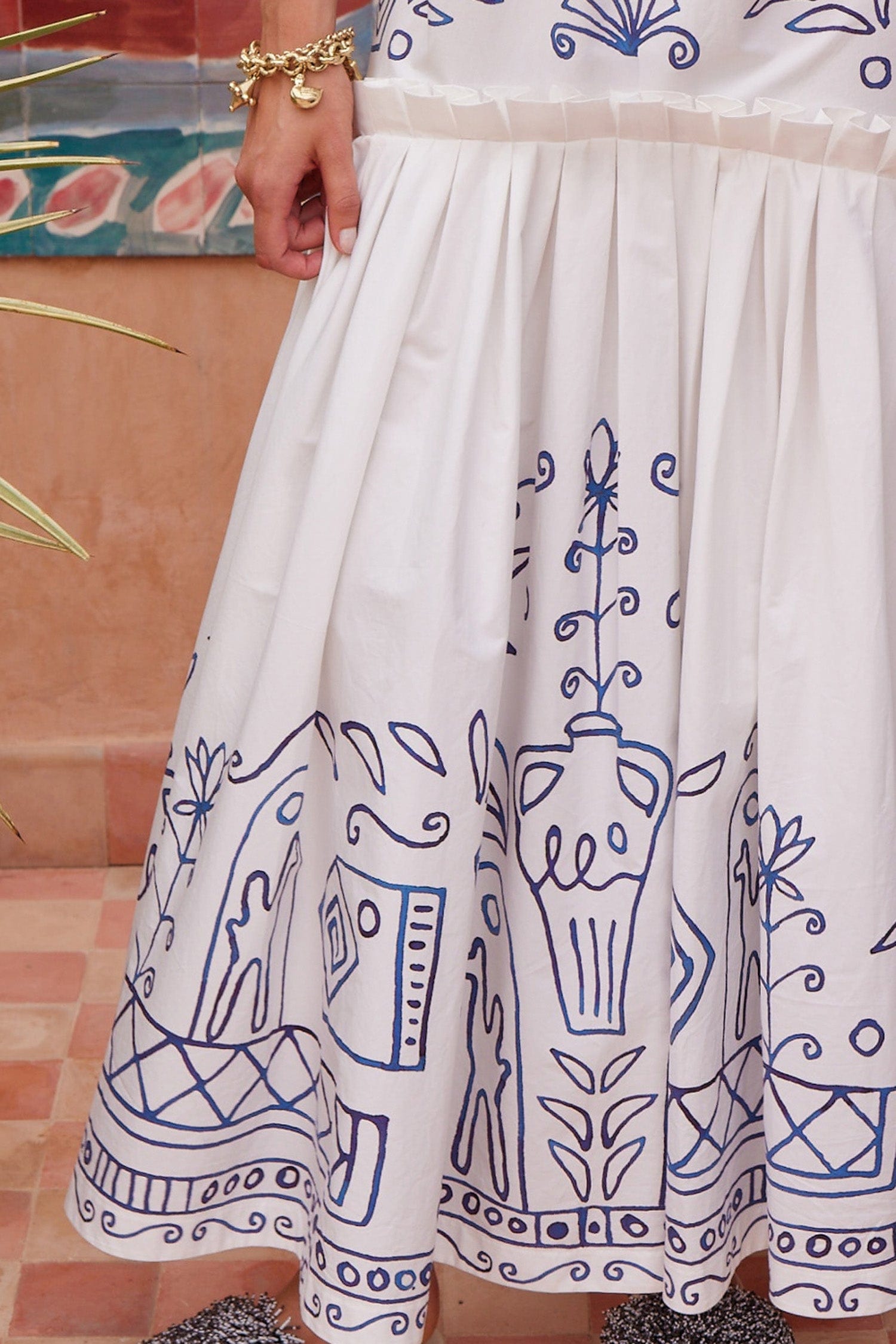 Alemais Leela Midi Dress robe midi coton