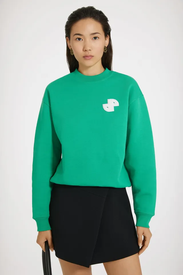 Patou JE115 sweat vert forêt coton bio