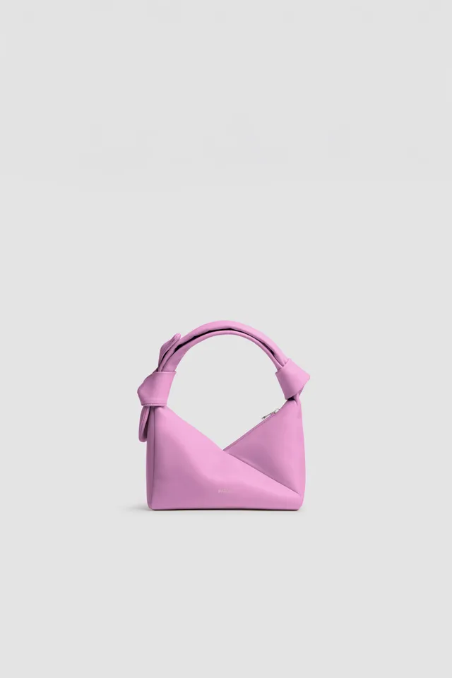 Patou BA029 sac cuir nappa rose candy triangle TU
