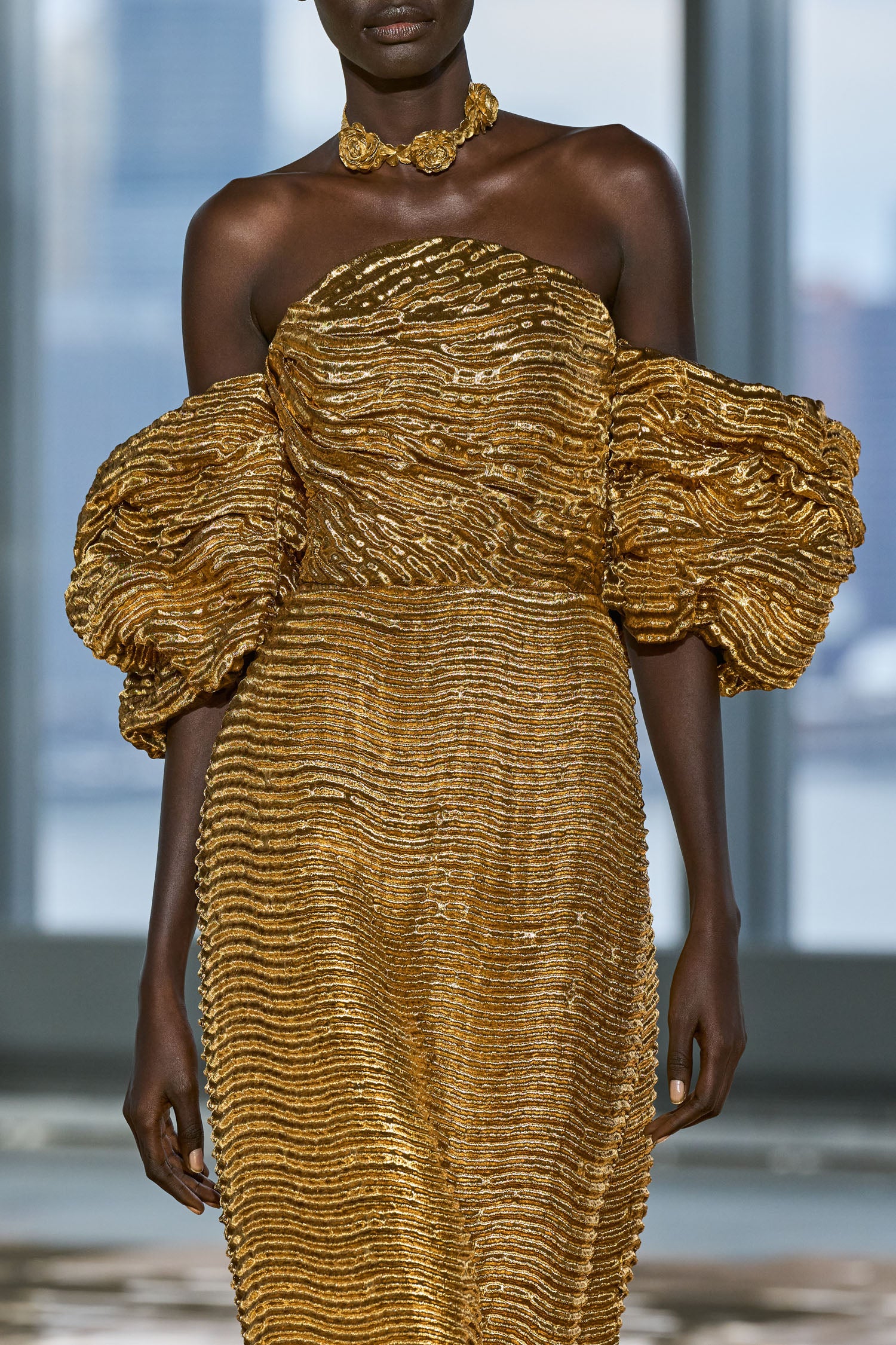 Ulla Johnson Nisha robe longue Oro or métallique bustier