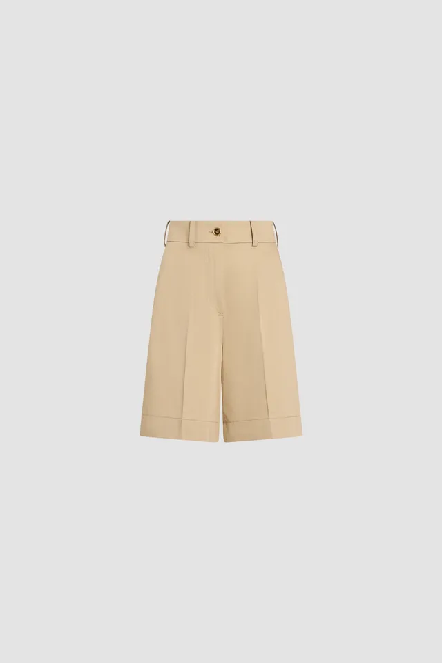 Patou P26TR0620074093S bermuda coton sable taille haute
