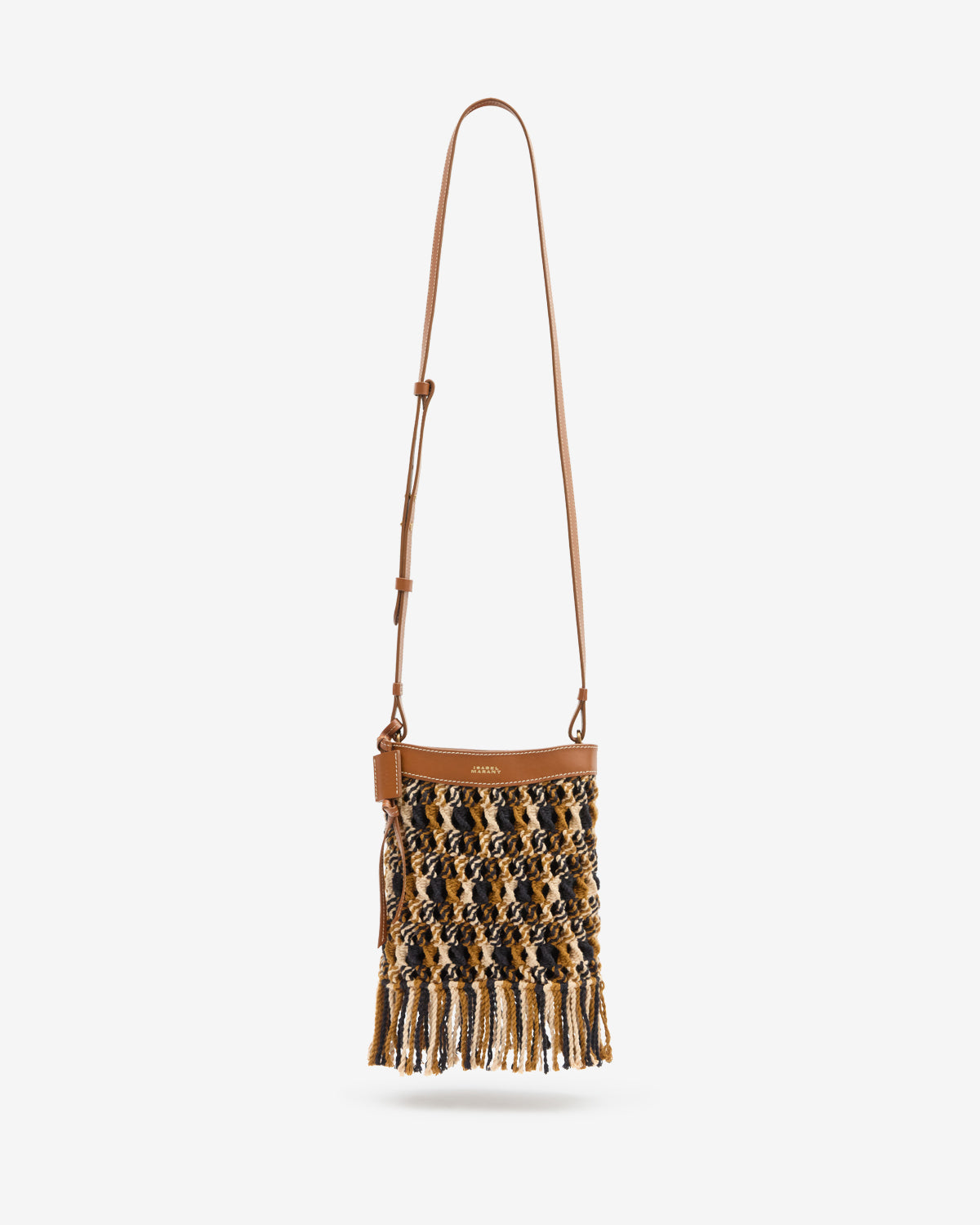 Isabel Marant Noli sac seau macramé cuir marron