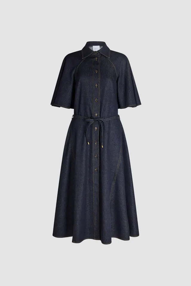 Patou DR273 robe midi Blue Mountain Rodeo denim coton