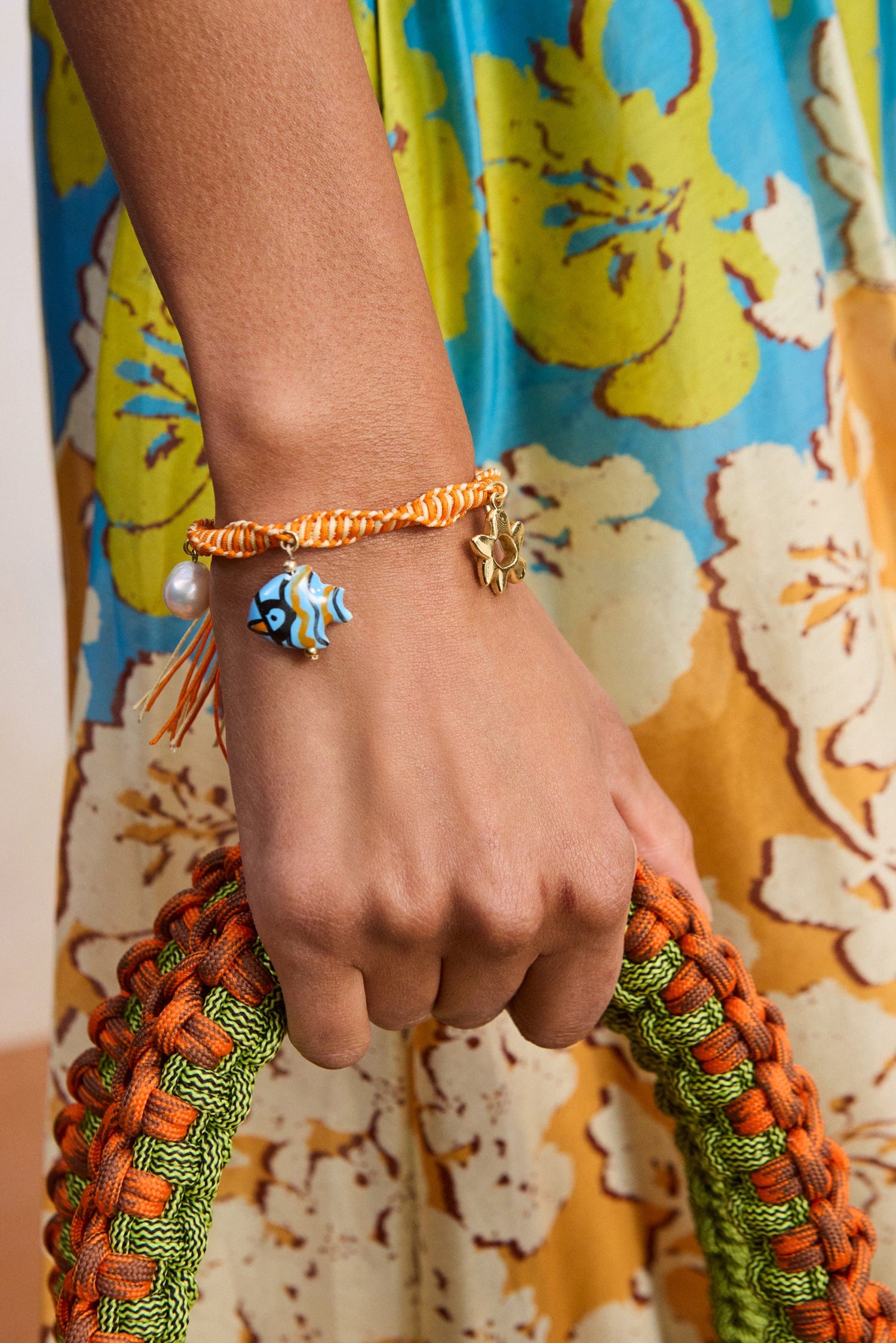 Alemäis Calypso Macrame bracelet breloques taille unique