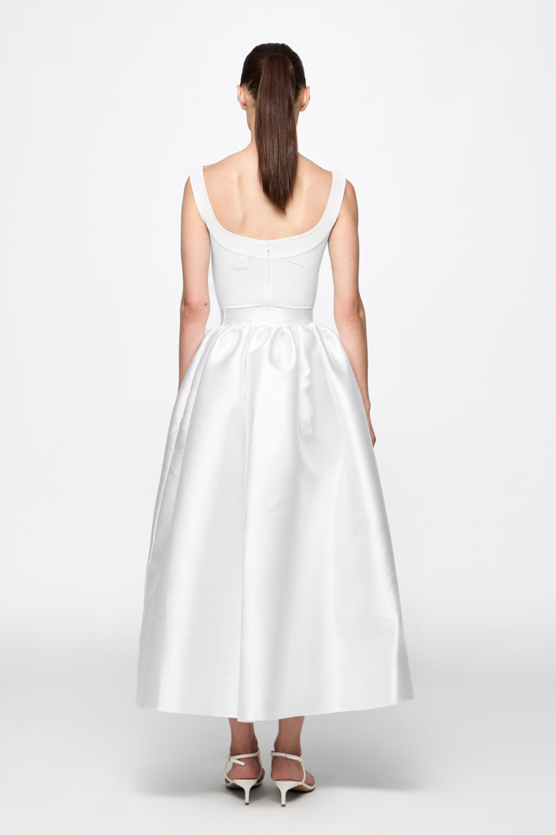 ATU Body Couture Taffeta jupe midi S blanche texturée